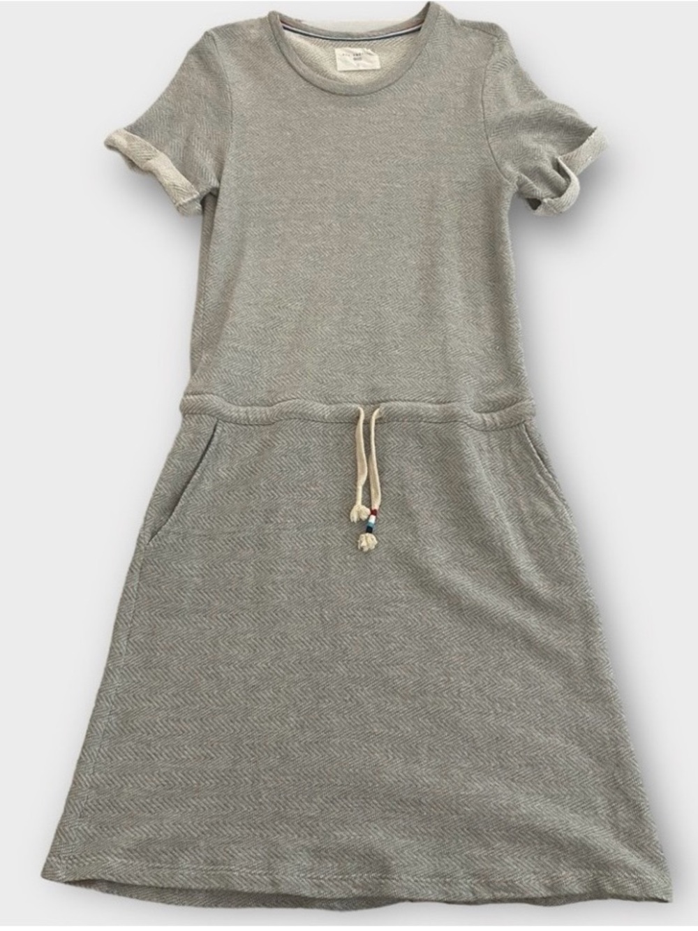 Sol Angeles Anthropologie Women’s Dress Medium Terry Sweatshirt Casual Neutral